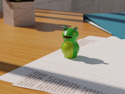 Froggy 3d 3dart 3dmodel blender blenderart character design graphic design product design props