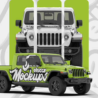 Pickup Truck Mockup - 006 3d advertising branding design graphic design illustration logo marketing