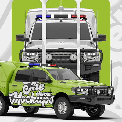 Pickup Truck Mockup - 007 3d advertising branding design graphic design illustration logo marketing