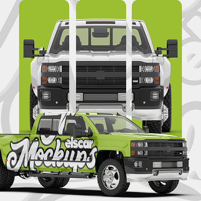 Pickup Truck Mockup - 008 3d advertising branding design graphic design illustration logo marketing