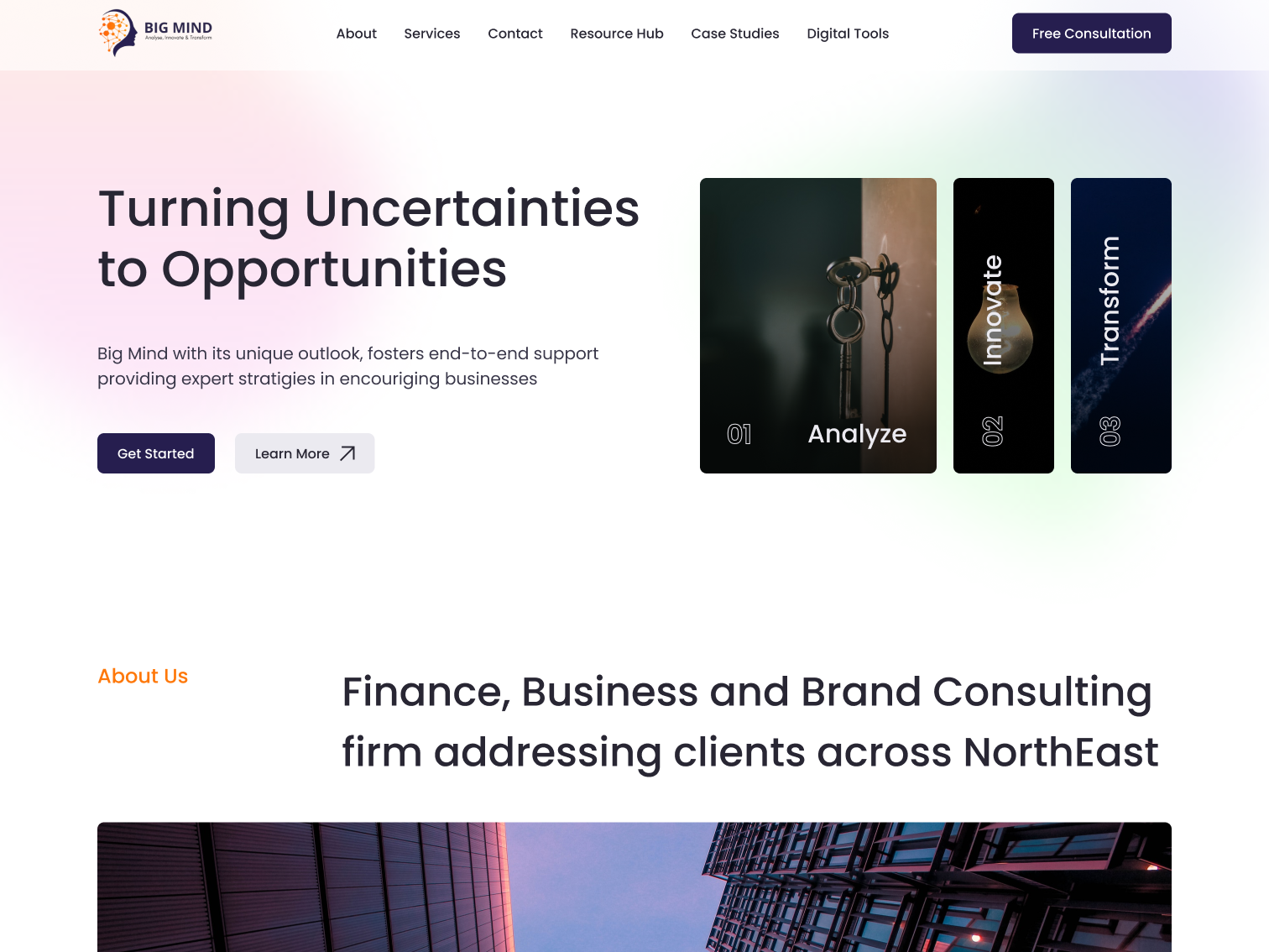 Financial Services Agency Landing Page by nrk on Dribbble