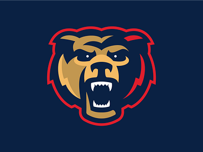 Grizzly Bear Mascot Logo attack bear brand branding design grizzly bear hockey identity design illustration logo mascot sports sports logo vicious