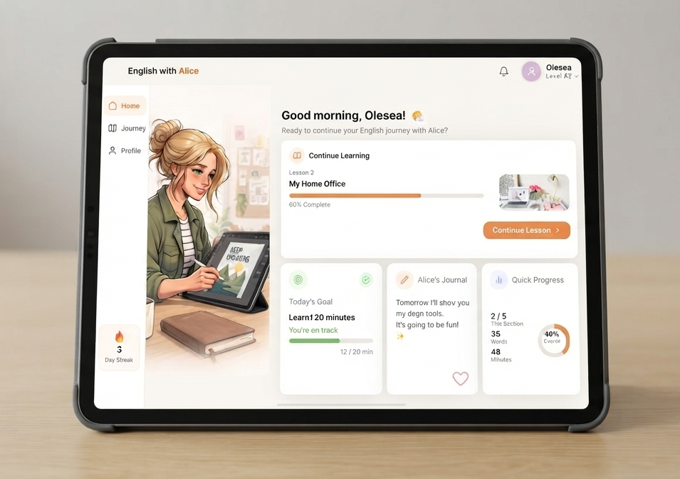 English Learning Platform Design app ui ux web design