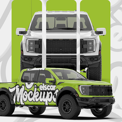 Pickup Truck Mockup - 010 3d advertising branding design graphic design graphics illustration logo marketing