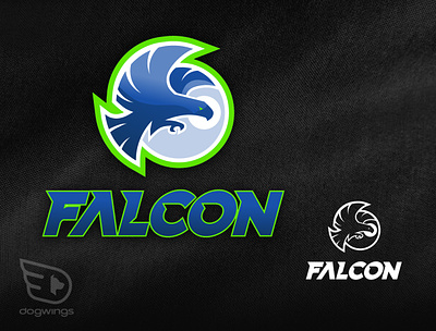 Logo concepts - sports chipdavid dogwings falcon graphic design icon logo sports design vector word mark