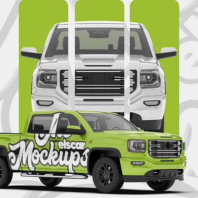 Pickup Truck Mockup - 012 3d advertising branding design graphic design graphics illustration logo marketing