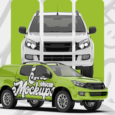 Pickup Truck Mockup - 013 3d advertising branding design graphic design graphics illustration logo marketing