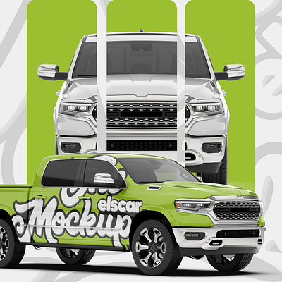 Pickup Truck Mockup - 001 3d advertising branding design graphic design graphics illustration logo marketing