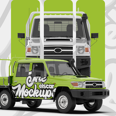 Pickup Truck Mockup - 015 3d advertising branding design graphic design graphics illustration logo marketing