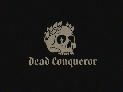 Dead Conqueror for Tobacco Tactical badge branding conqueror graphic design illustration logo sk skull vintage