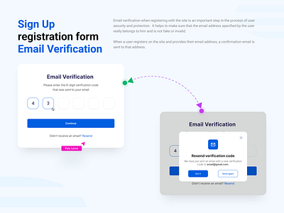 Email verification | Sign Up page | UX appdesign code creative crm design design system dribbble email verification figma log in registration form saas sign up uidesign ux uxdesign uxdesignmastery productdesigner