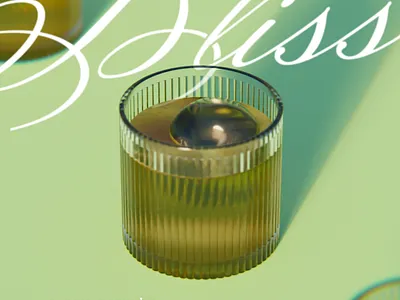 Bliss 🍸 3d branding design graphic design