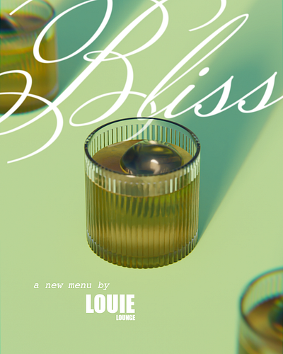 Bliss 🍸 3d branding design graphic design