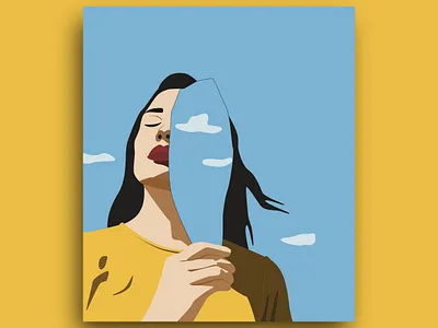 Sky mirror design freelance freelancer illustration women