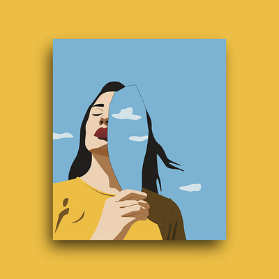 Sky mirror design freelance freelancer illustration women
