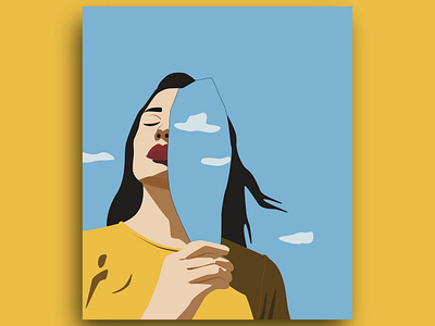 Sky mirror design freelance freelancer illustration women