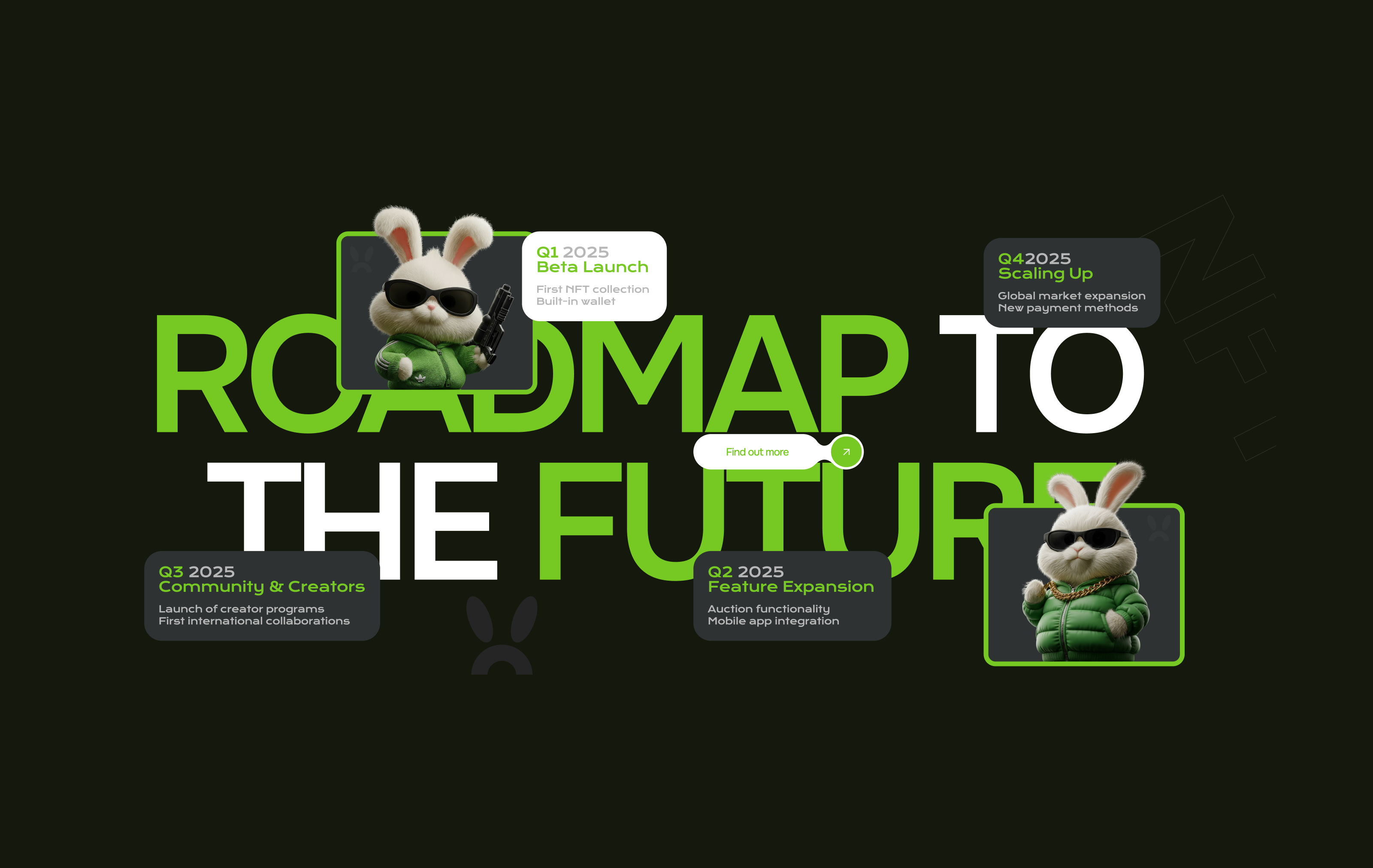 NFT Marketplace Landing Page crypto figma landing page marketplace nft responsive roadmap roadmap section ui design ux web design website