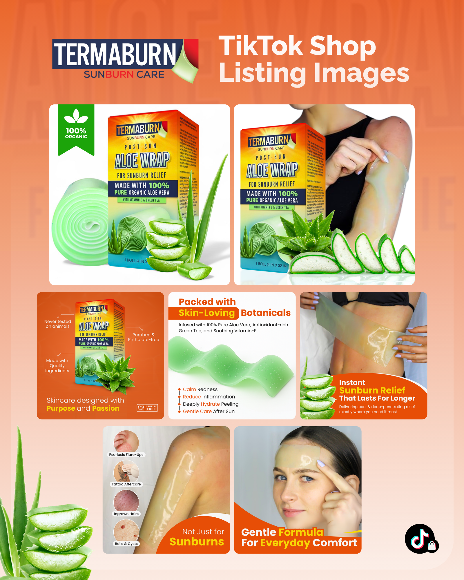 Project: TERMABURN (TikTok Shop) a content amazon a content amazon ebc amazon listing images design haroon haroon shakeel shakeel skincare product images design tiktok listing images tiktok shop tiktok shop listing images