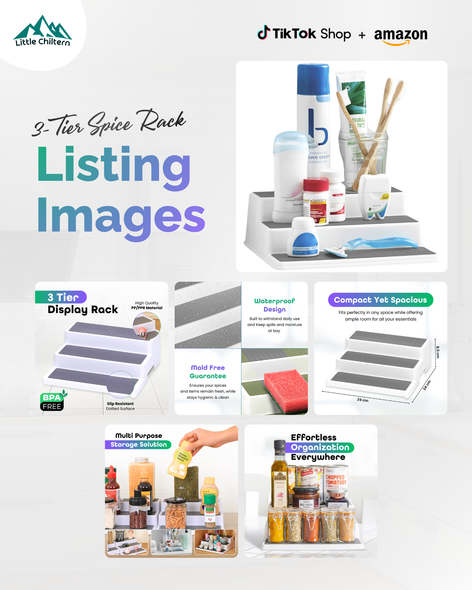 Project: Little Chiltern Spice Rack (Amazon + TikTok Shop) a content amazon a content amazon ebc amazon listing images haroon haroon shakeel shakeel spice rack listing images design tiktok listing images tiktok shop tiktok shop listing images