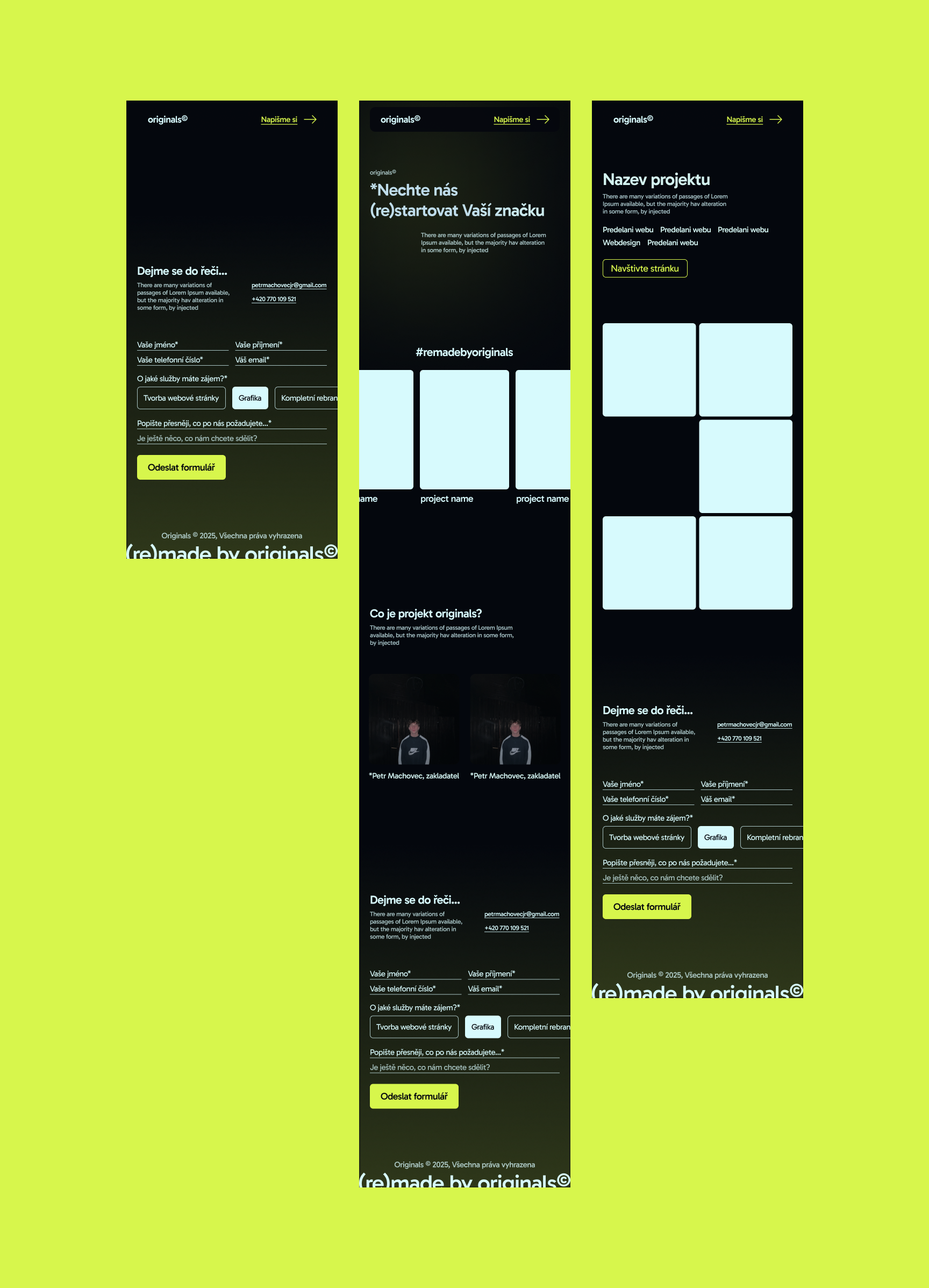 Webdesign studio portfolio ui