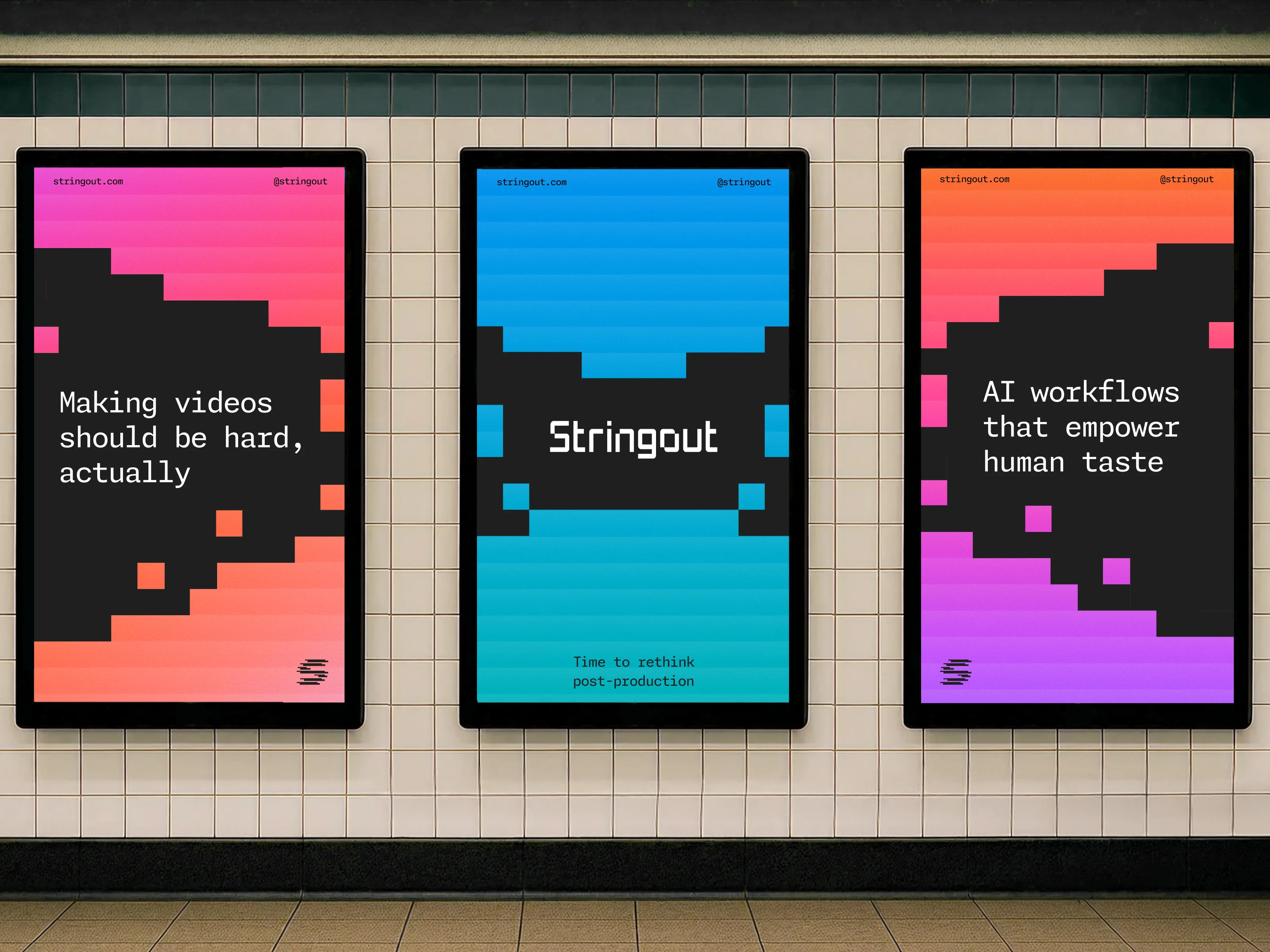 Branding & strategy for a video editing AI tool ✦ Stringout