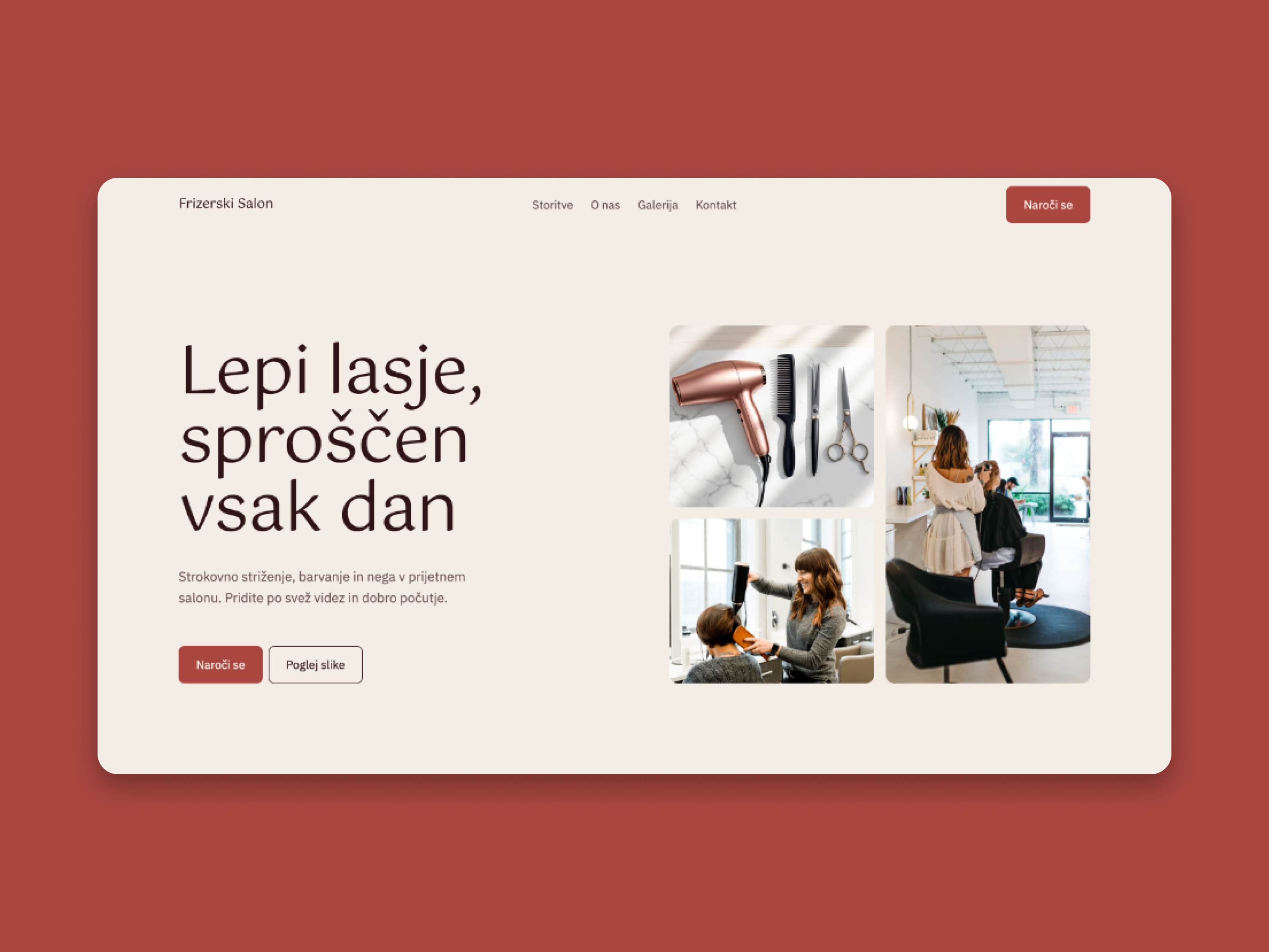 Landing page Hair salon branding design figma hair salon landing page logo minimal onepager servicebusiness ui ux webflow