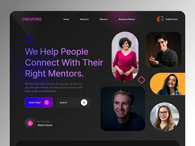 BuiLD 1.0 UI #007 - Creators Landing Page content creator dailyui design designdrug landing page ui ymndesigns