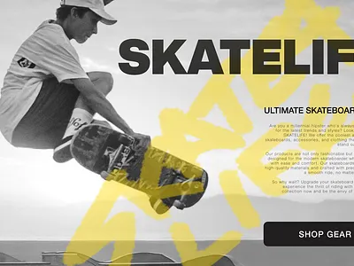 Skatelife- Landing Page branding design dribbble graphic design ui ux
