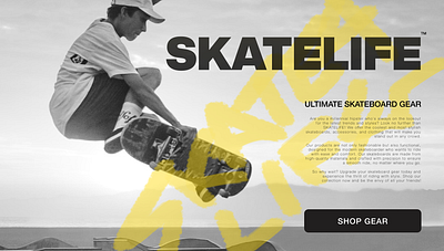 Skatelife- Landing Page branding design dribbble graphic design ui ux