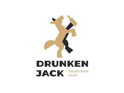 Drunken Jack alcohol animal bottle branding drunk horse jack