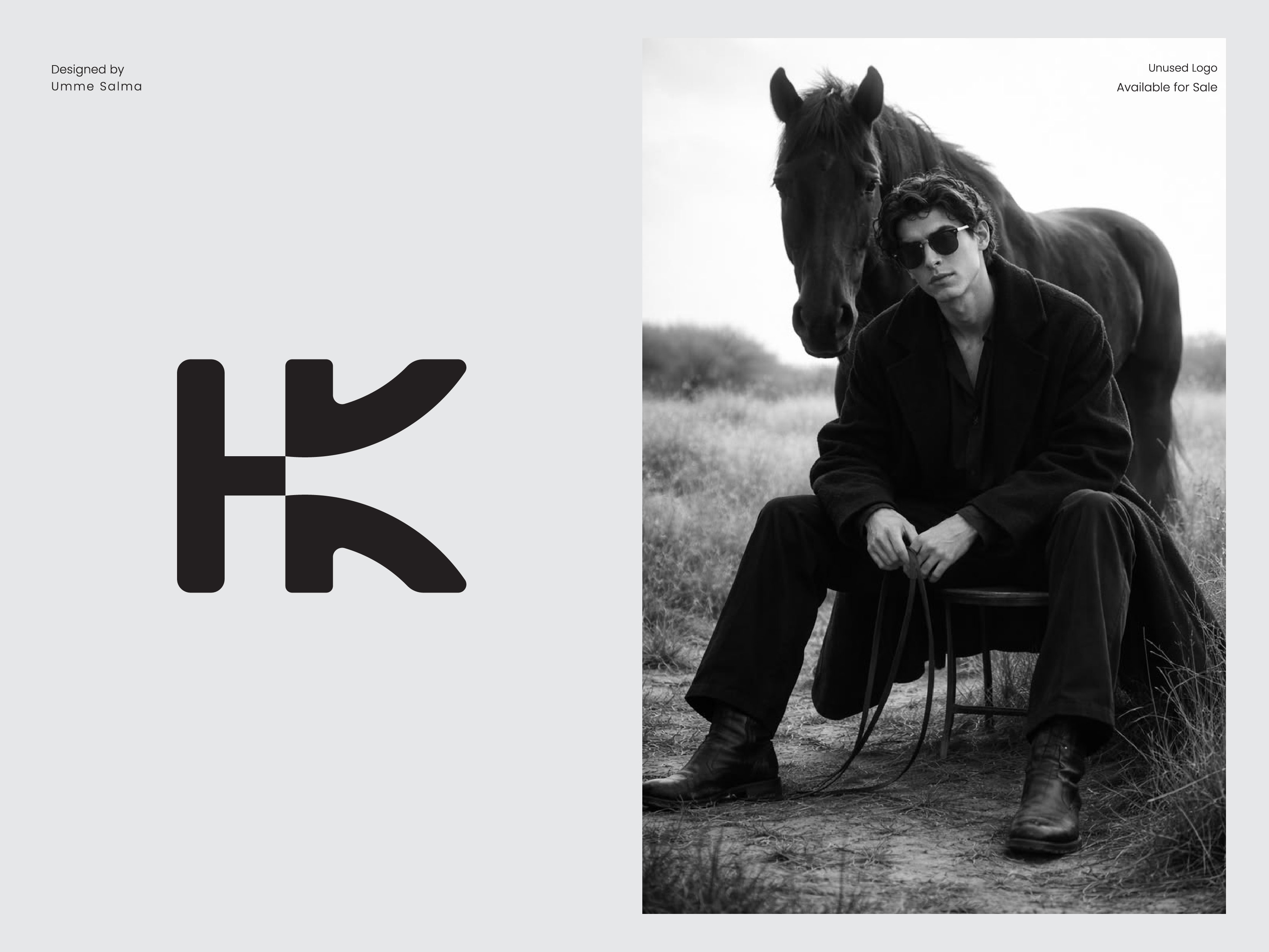 HK Monogram Logo | Luxury Fashion, Equestrian & Premium Logo apparel logo brand identity clothing logo ecommerce logo equestrian logo fashion logo hk logo hk monogram logo horse logo leather goods logo lifestyle logo logo design luxury logo menswear logo monochrome logo monogram logo streetwear logo symbol logo unisex logo urbanfashion logo