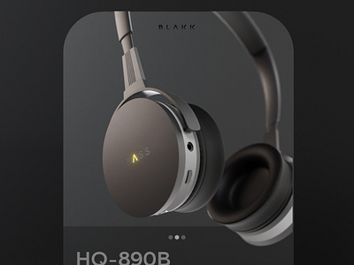 Blakk - 3d elements in UI 3d 3delements blender branding c4d darktheme headphone minimal object ui uipage uiux