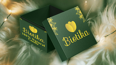 BIOTIKA Candle Box box package design branding candle box design design graphic design illustration logo packaging design typography