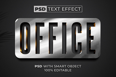 PSD Silver Golden Text Effect Logo Mockup design editable effect font gold lettering logo metal mockup modern psd silver text typography