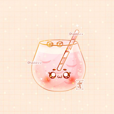 Drink by sailizv.v adorable adorable lovely artwork concept creative cute art design digitalart illustration