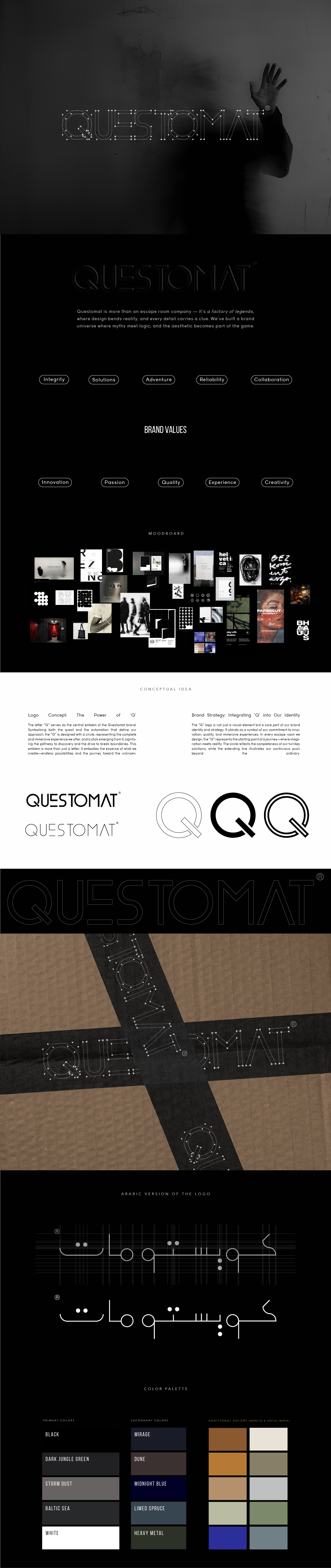 Questomat — Turning Ideas Into a Visual Experience branding graphic design logo