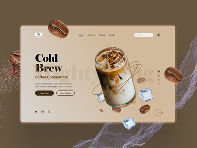 Web design Main page of Landing coffee figma interface landingpage mainpage ui ux webdesign