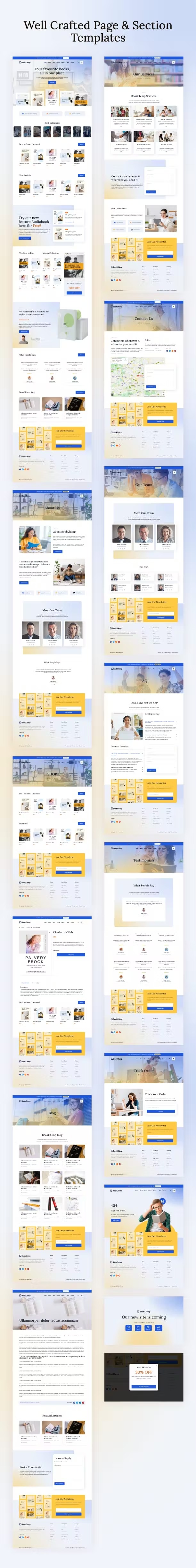 BookChimp - Elementor Template Kit For Online Bookstore Website By ...