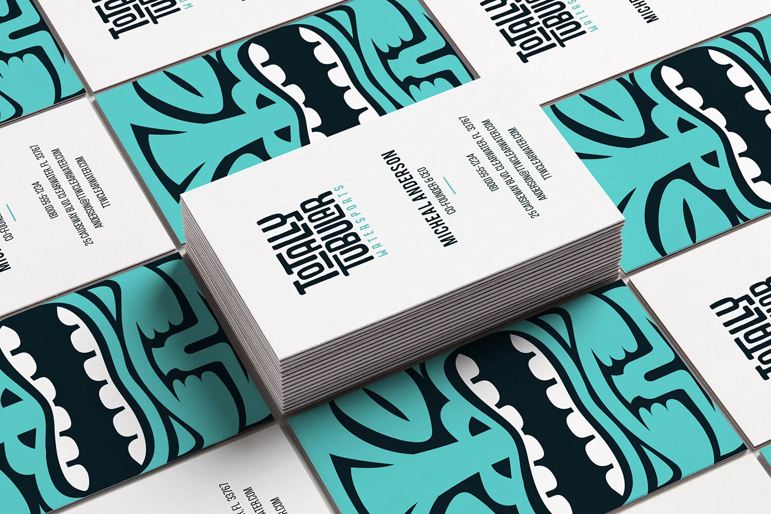 tiki branded business card