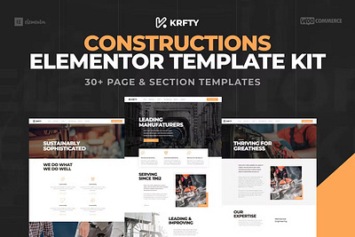 KRAFTY - Template Kit its construction and industry branding design illustration logo