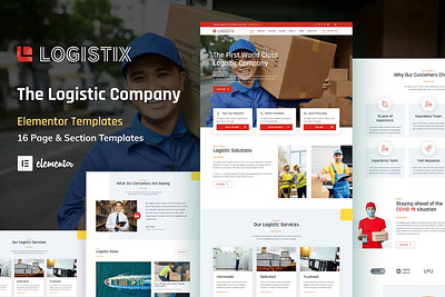 Logistix - Transportation Courrier & Logistic Company Template K branding design graphic design illustration logo