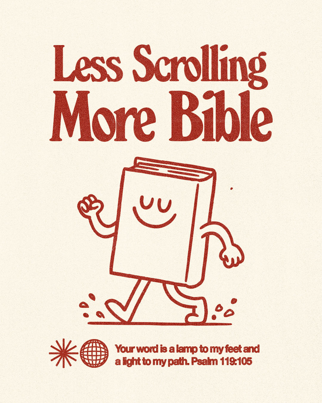 Less scrolling. More Bible. christian church editorial design god graphic design jesus poster sermon social media type design