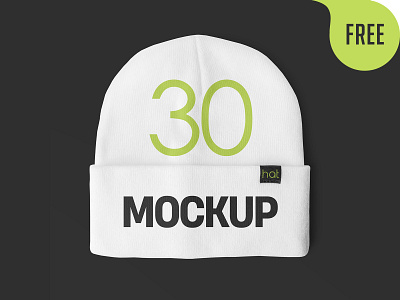 30 Premium and Free Winter Hat Mockup in PSD freebie mockups winter