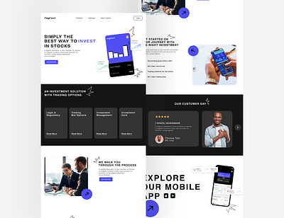 Investment website branding design graphic design investment landing page ui website