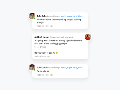 Team Chat Leaked - Chatbox Visual/UI Design 2023 chat chatbox clean creative design experience facebook figma funk interactive interface minimal pop product team trend ui ux visual