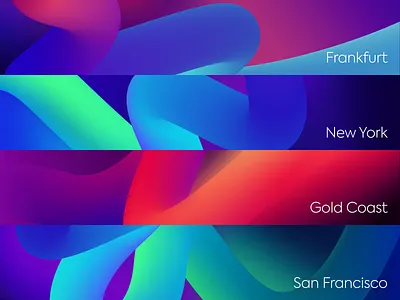 Colorful web headers explorations abstract background color colourful creative exploration gradient shapes spline visual web header