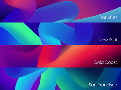 Colorful web headers explorations abstract background color colourful creative exploration gradient shapes spline visual web header