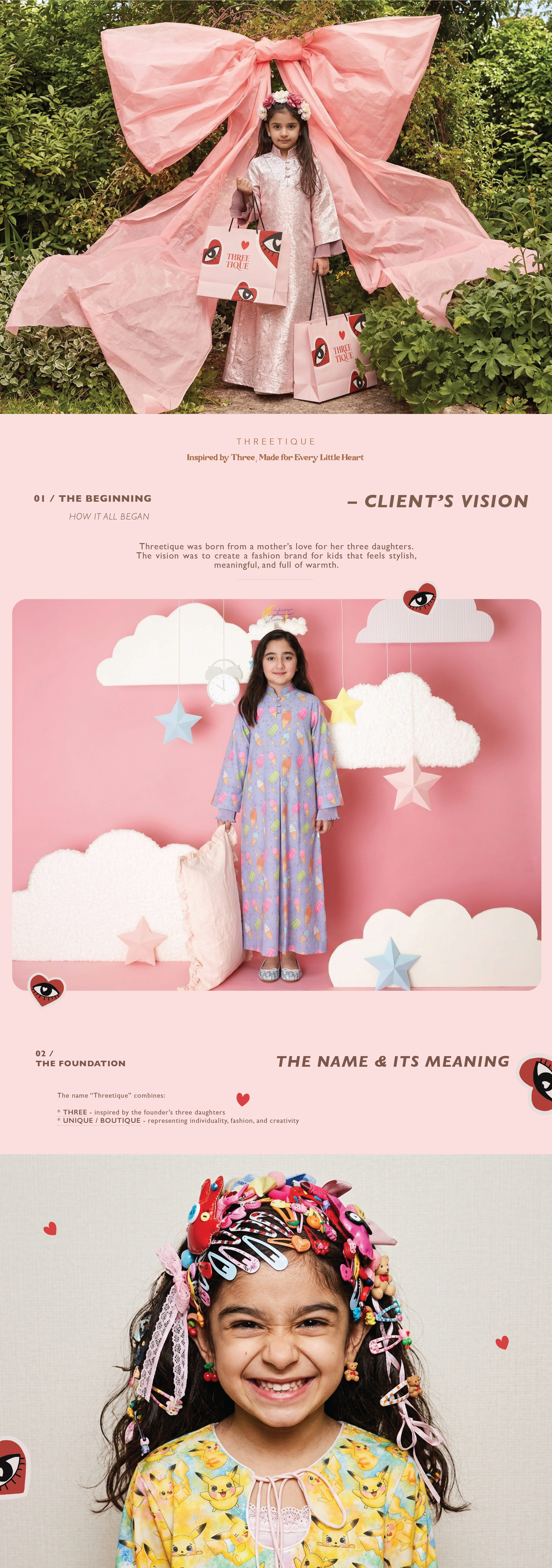 Threetique — Kidswear Brand Identity UAE branding graphic design identity logo luxury branding