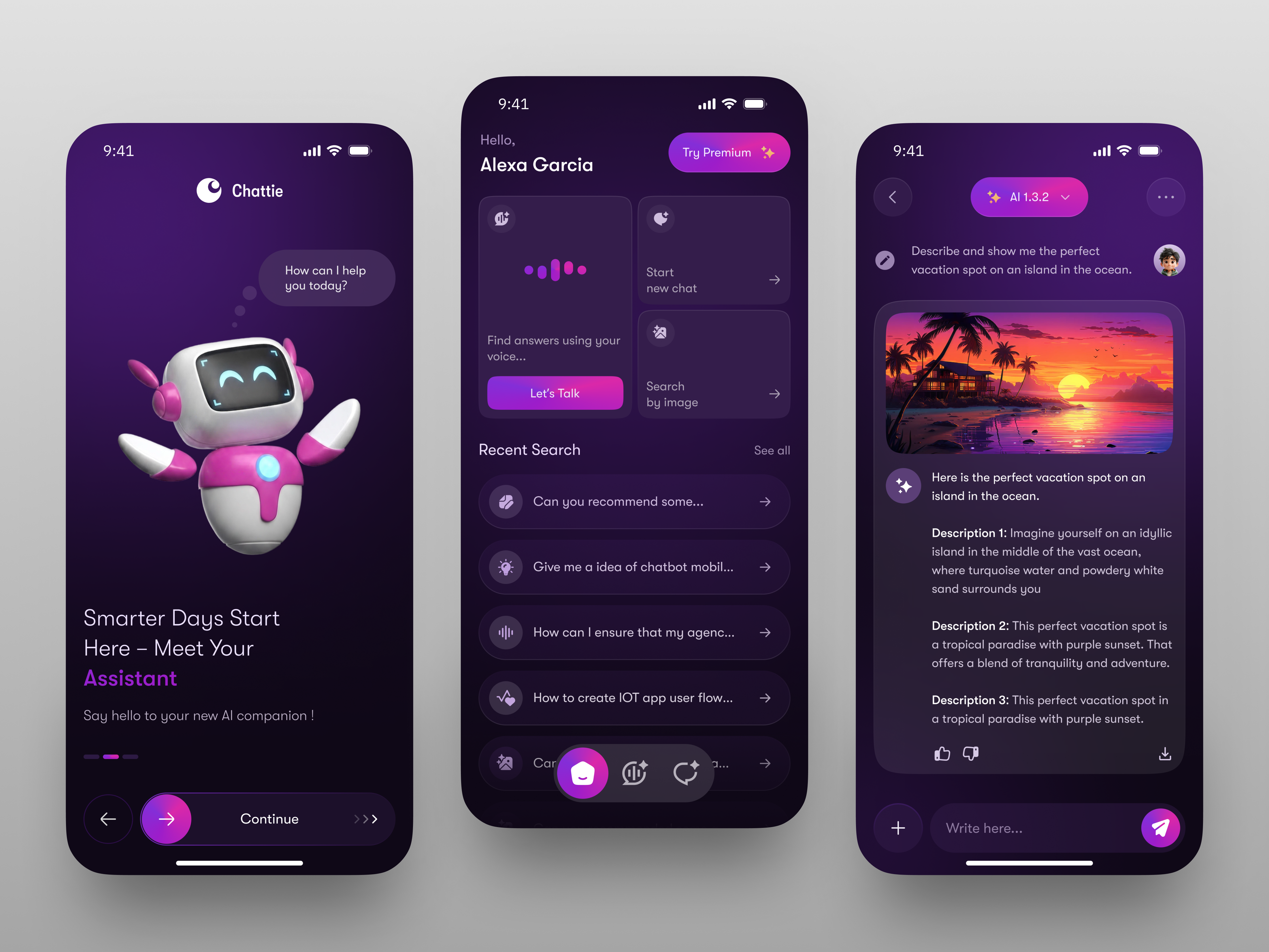 AI Chatbot Mobile App UI Design ai assistant app ai chatbot app ai chatbot ui ai mobile app design app app design chat ui generative ai app interface interface design mobile app ui mobile ui product product design service startup ui ux voice assistant app web