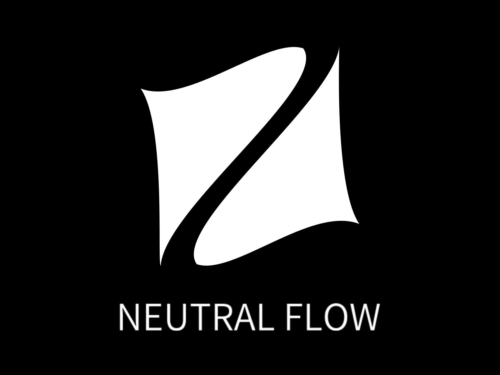 NEUTRAL FLOW balanced tension curvature consistency curvature flow density balance directional rhythm directional tension geometric abstraction minimal outline neutral motion node structure node‑based design readable by designers structural logo vector precision